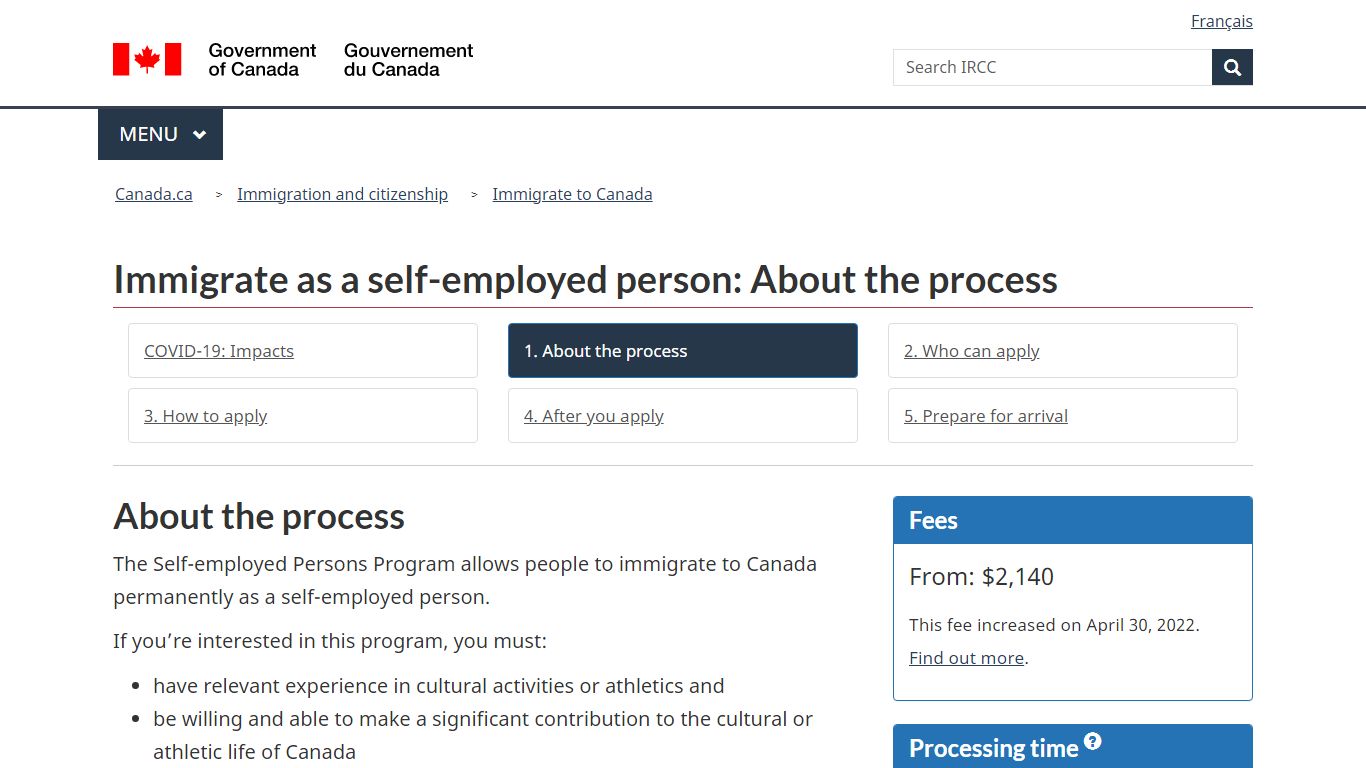 Immigrate as a self-employed person: About the process - Canada.ca